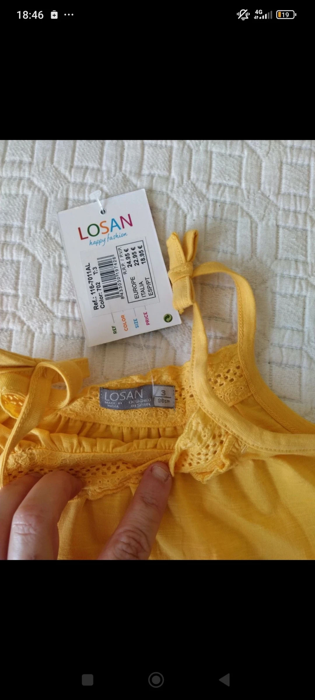 Robe bretelles fille 36 mois Losan neuve – photo 2